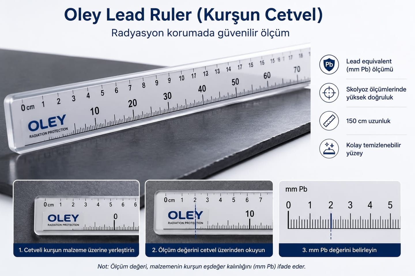 Skolyoz Kurşun Cetveli